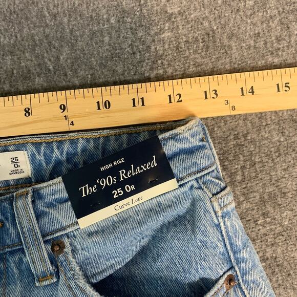 Abercrombie & Fitch Jeans Womens 25/0r CURVE LOVE 90s Relaxed High Rise - Picture 8 of 10